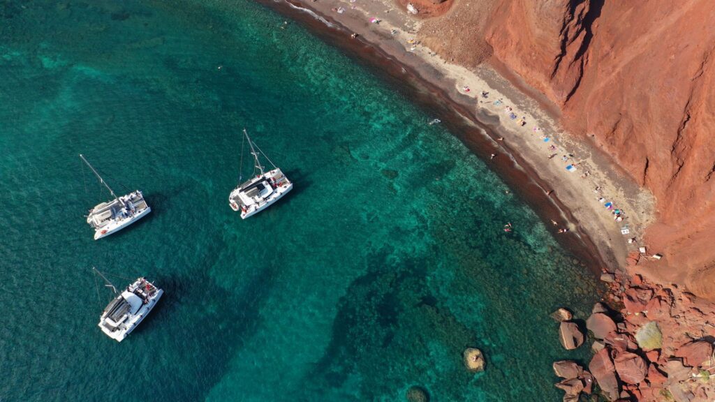 Santorini red beach